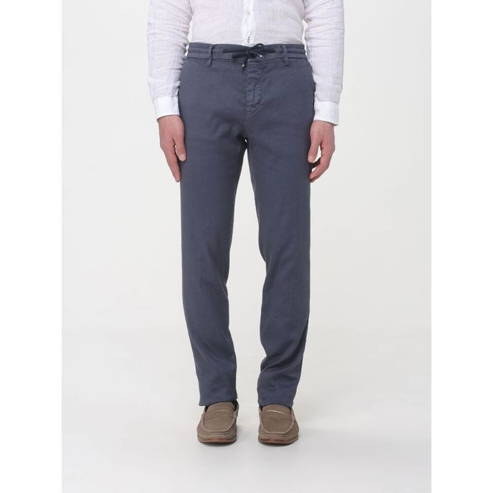 Mason's Men Mason's Linen And Cotton Blend Drawstring Trousers